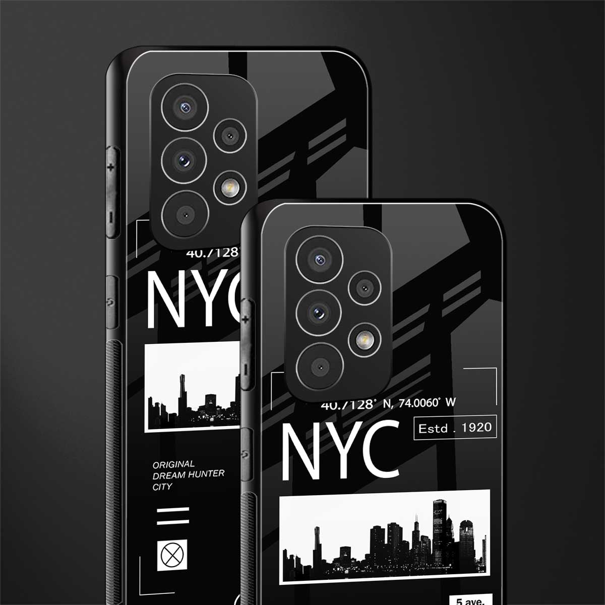 nyc back phone cover | glass case for samsung galaxy a73 5g