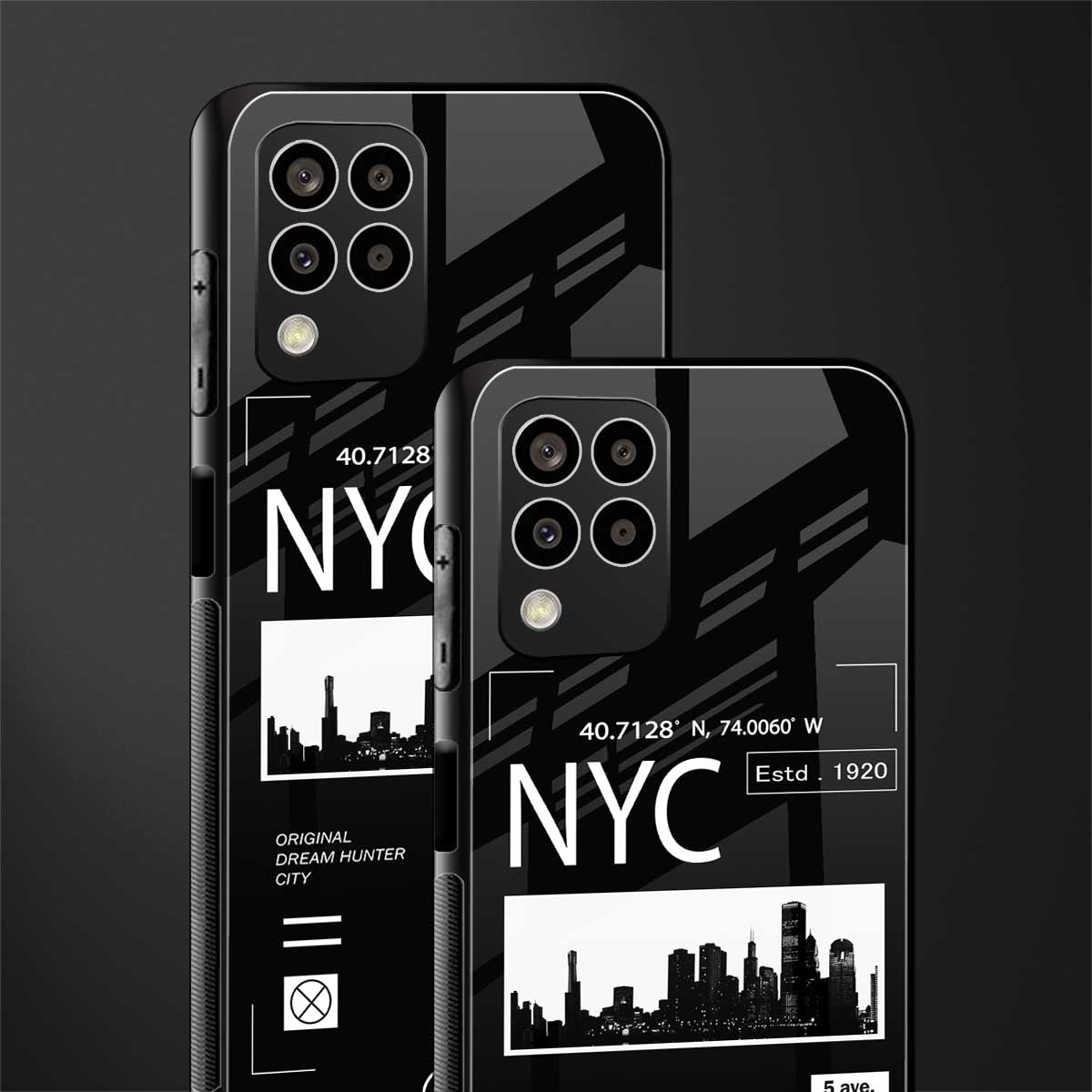nyc back phone cover | glass case for samsung galaxy m33 5g