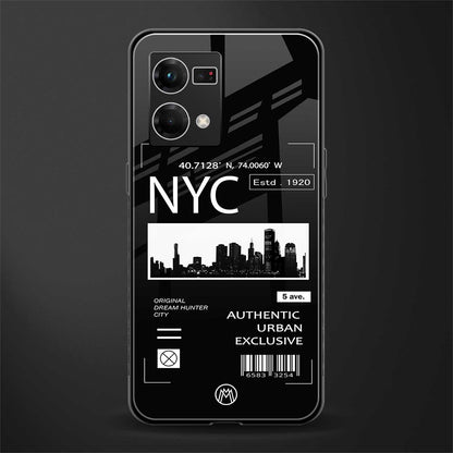 nyc back phone cover | glass case for oppo f21 pro 4g