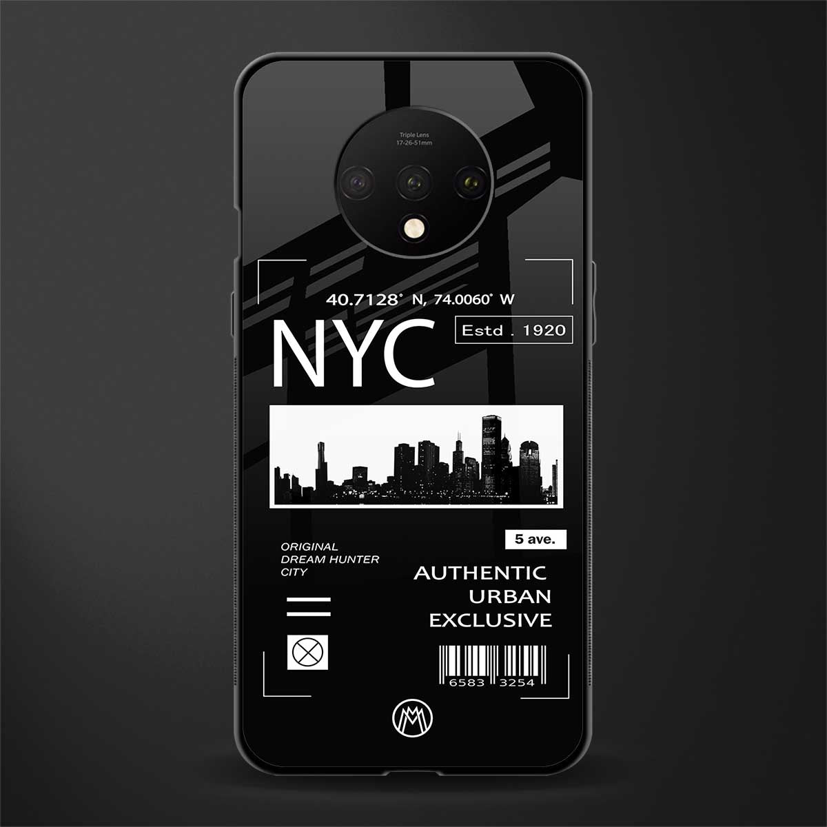 nyc glass case for oneplus 7t image