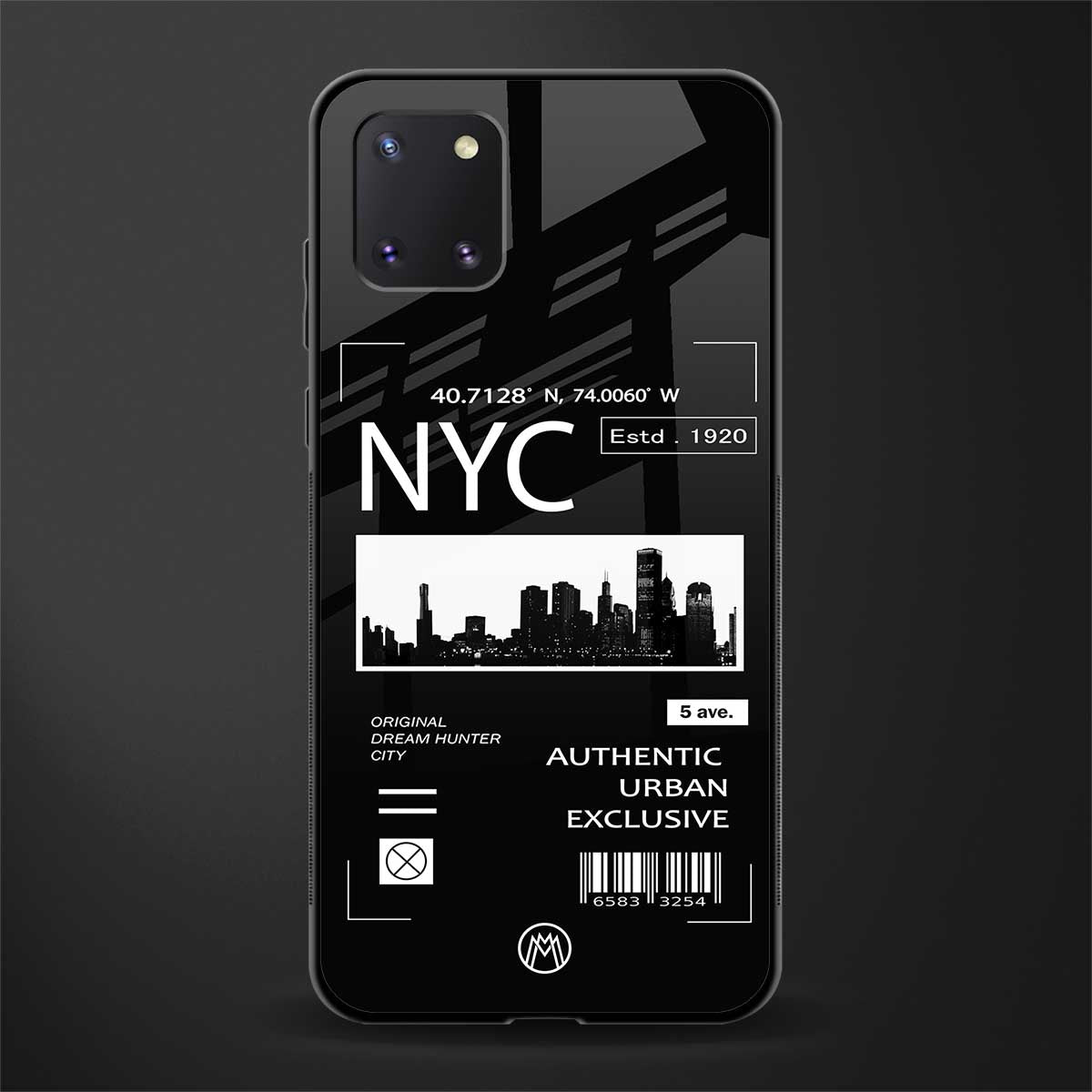 nyc glass case for samsung a81 image