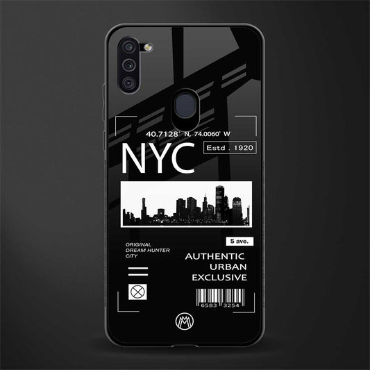 nyc glass case for samsung galaxy m11 image
