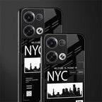 nyc back phone cover | glass case for oppo reno 8