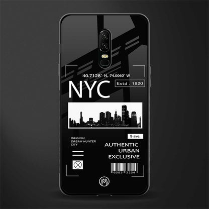 nyc glass case for oneplus 6 image