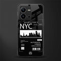 nyc back phone cover | glass case for vivo v25-5g