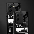 nyc back phone cover | glass case for vivo v25 pro 5g