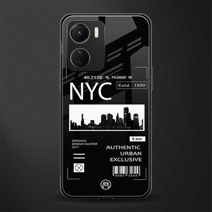 nyc back phone cover | glass case for vivo y16