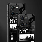 nyc back phone cover | glass case for vivo y35 4g