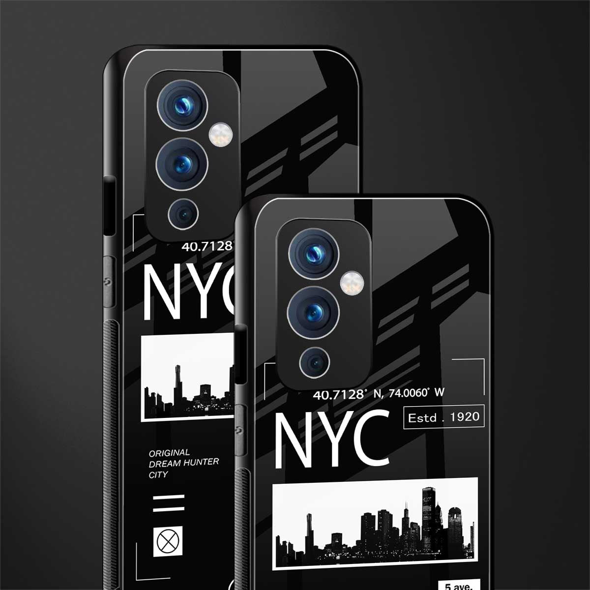 nyc back phone cover | glass case for oneplus 9