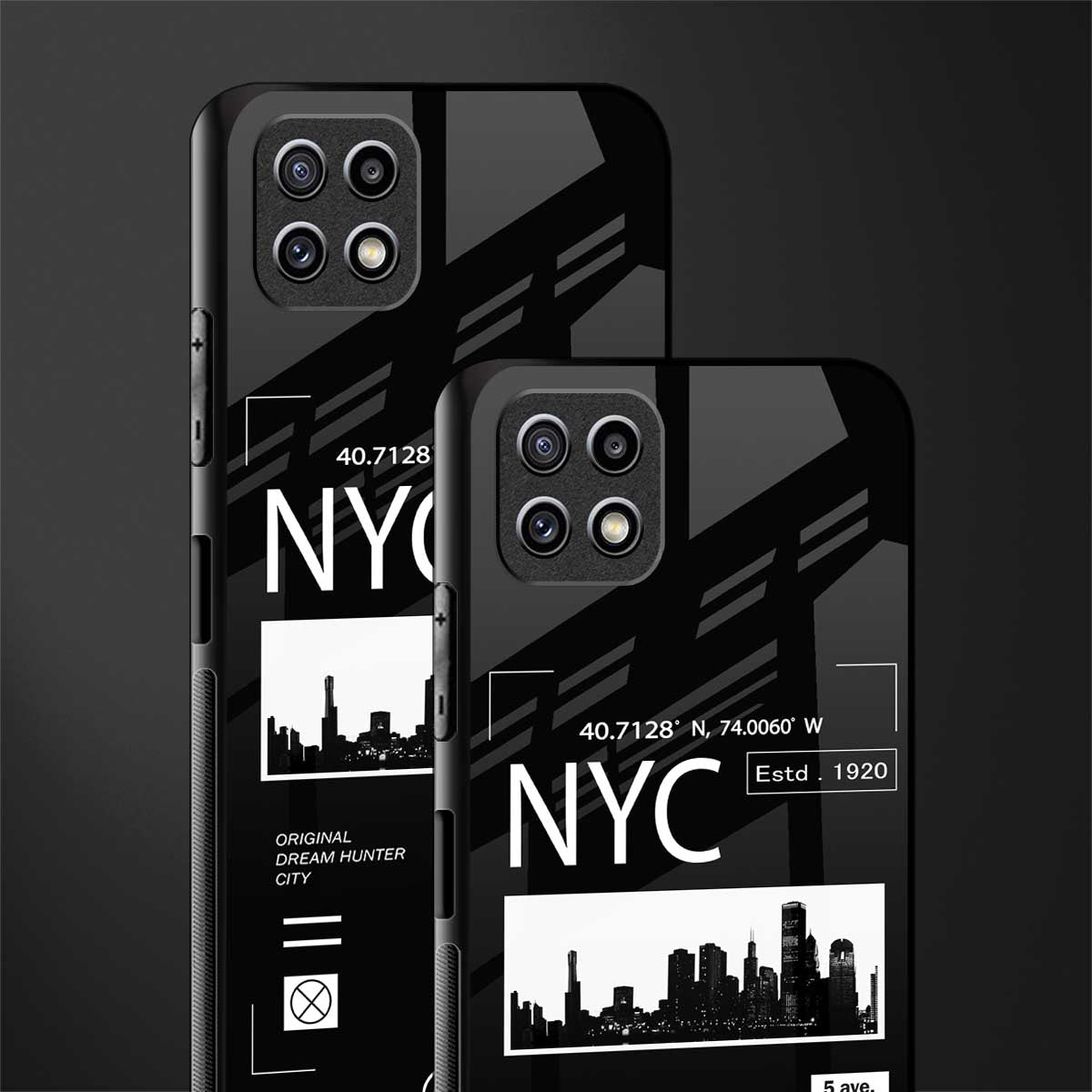 nyc back phone cover | glass case for samsung galaxy f42