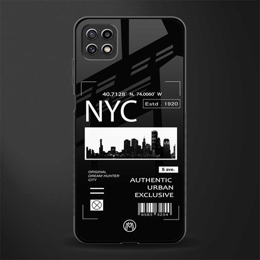 nyc back phone cover | glass case for samsung galaxy f42