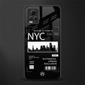 nyc back phone cover | glass case for vivo v21e 4g