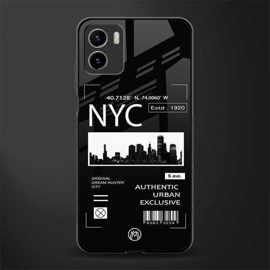 nyc back phone cover | glass case for vivo y72