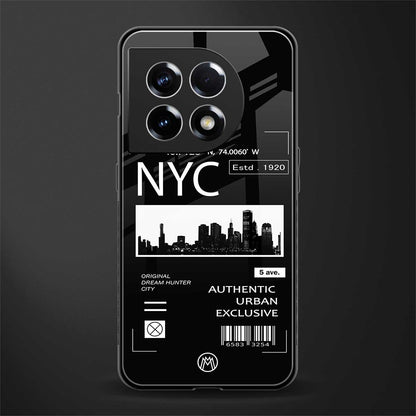 nyc back phone cover | glass case for oneplus 11