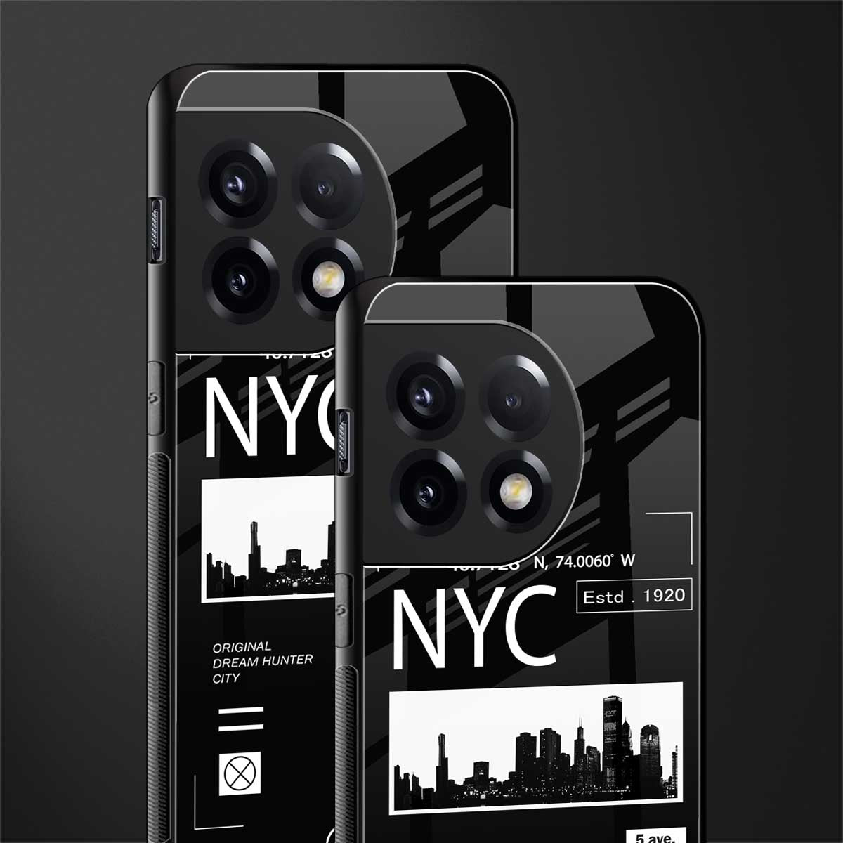 nyc back phone cover | glass case for oneplus 11r