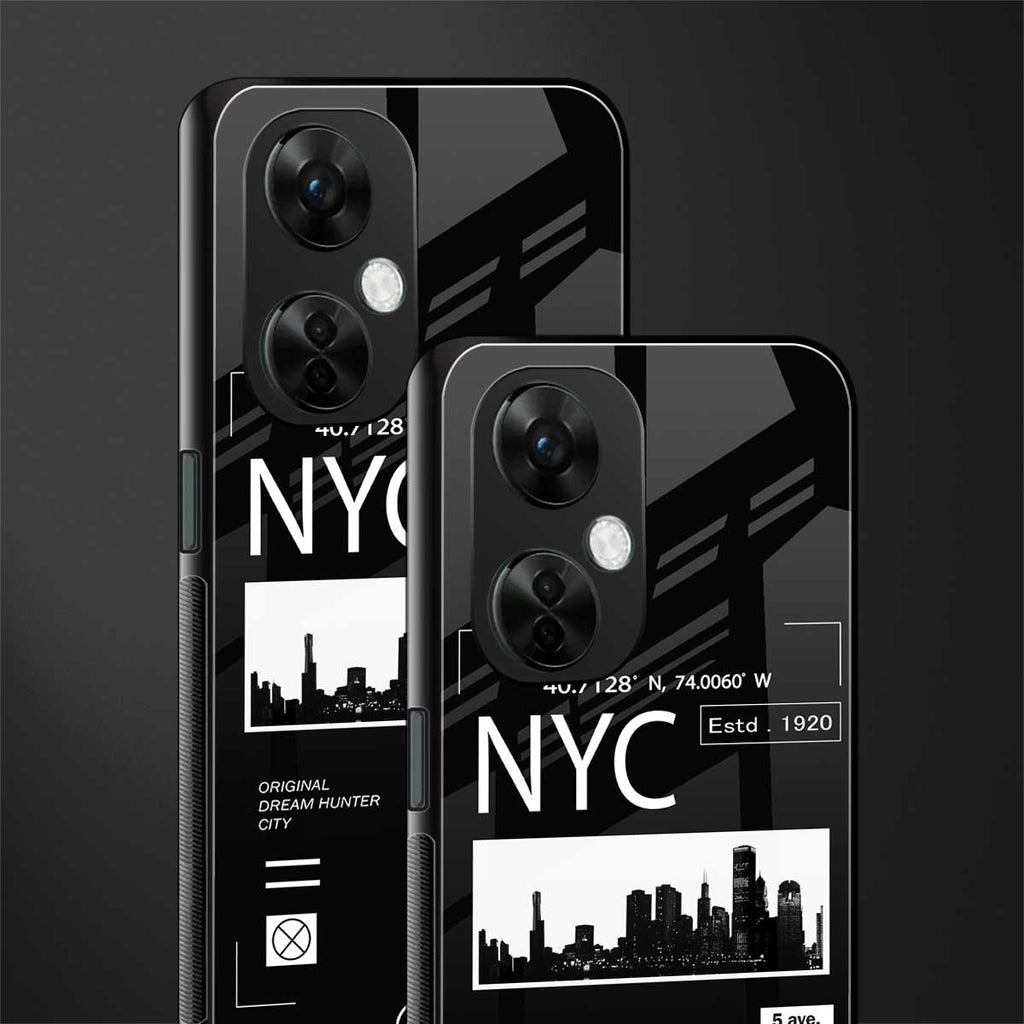 nyc back phone cover | glass case for oneplus nord ce 3 lite