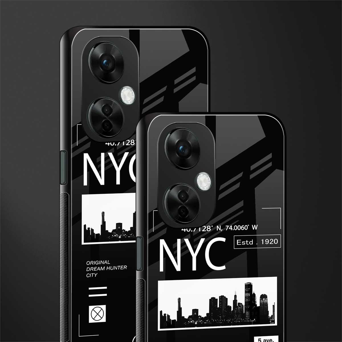 nyc back phone cover | glass case for oneplus nord ce 3 lite