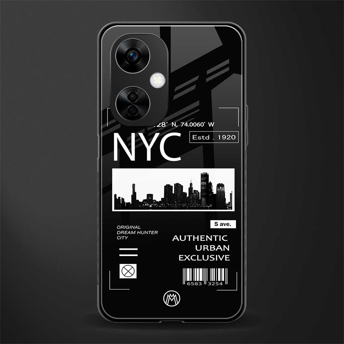 nyc back phone cover | glass case for oneplus nord ce 3 lite