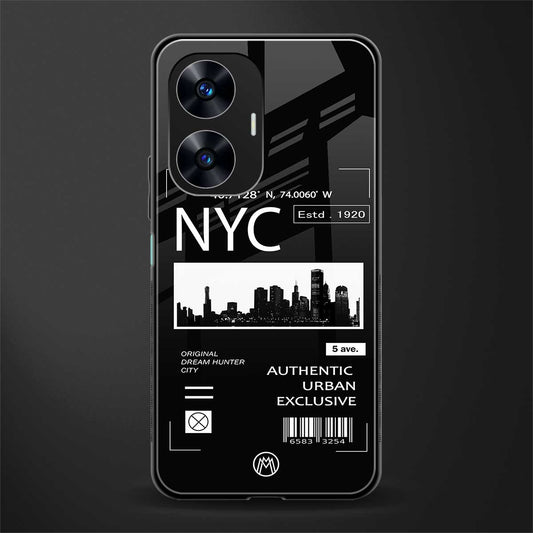 nyc back phone cover | glass case for realme c55