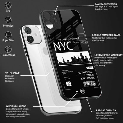 nyc back phone cover | glass case for vivo v25 pro 5g