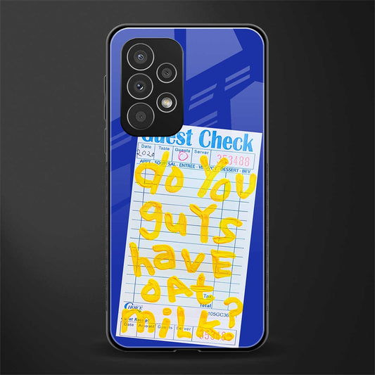 oat milk back phone cover | glass case for samsung galaxy a53 5g