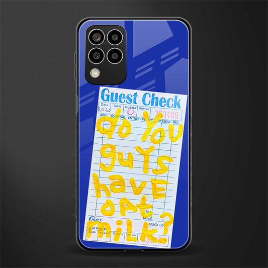 oat milk back phone cover | glass case for samsung galaxy m33 5g