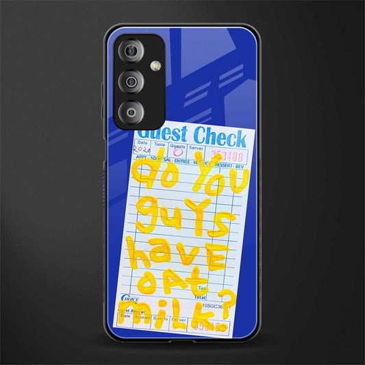 oat milk back phone cover | glass case for samsung galaxy f23 5g