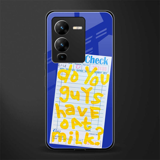oat milk back phone cover | glass case for vivo v25 pro 5g