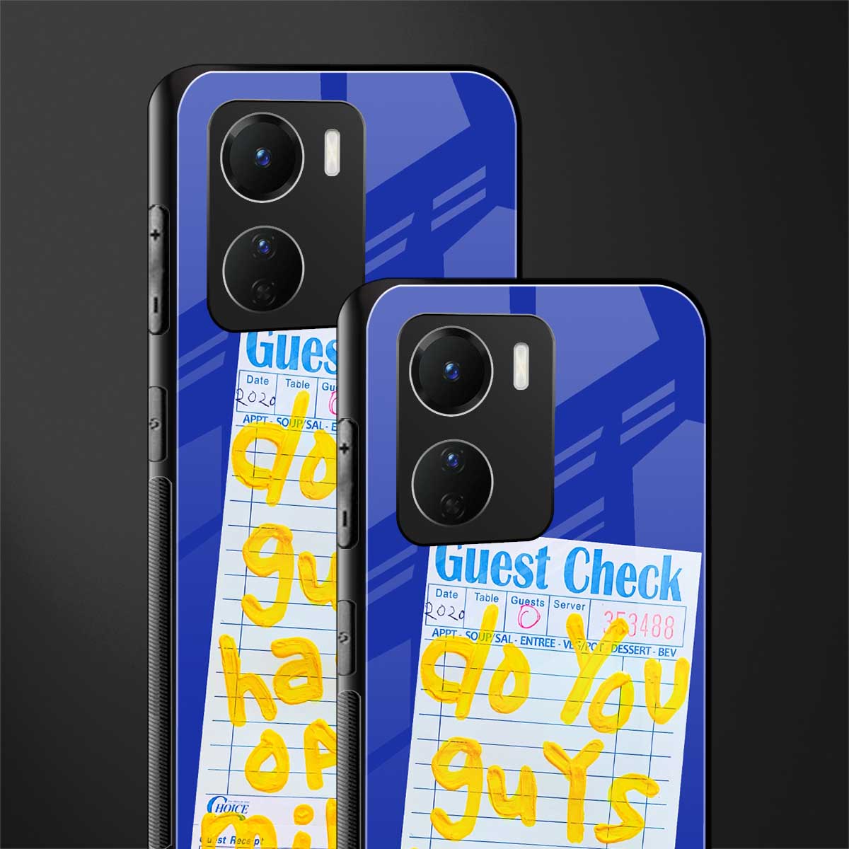 oat milk back phone cover | glass case for vivo y16