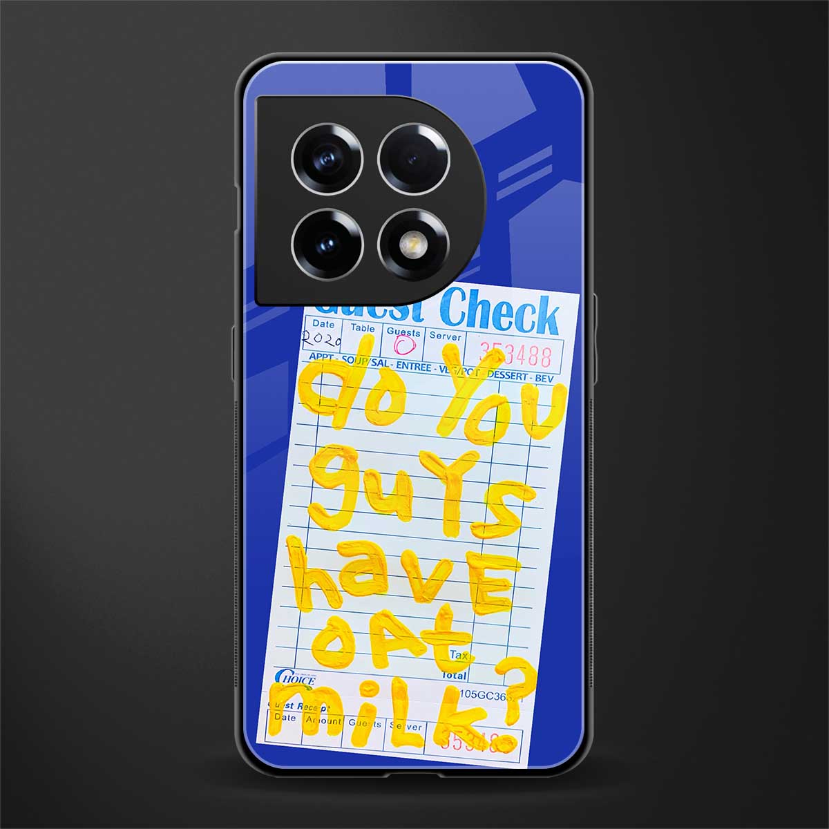 oat milk back phone cover | glass case for oneplus 11