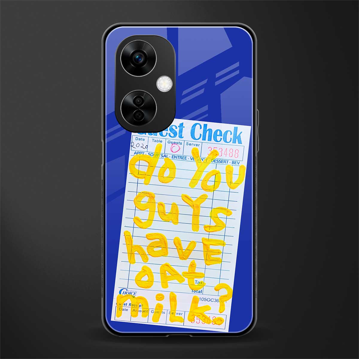 oat milk back phone cover | glass case for oneplus nord ce 3 lite