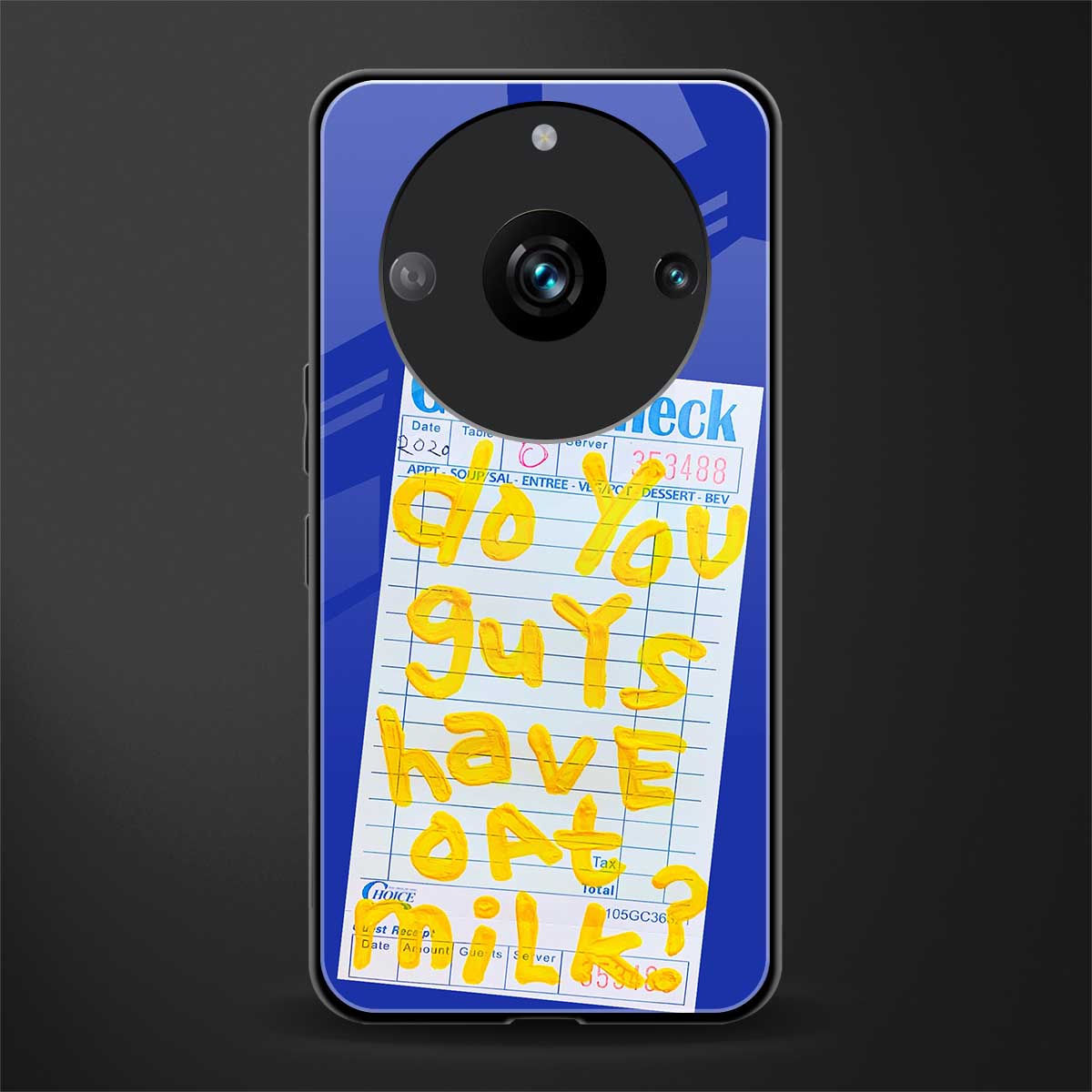 oat milk back phone cover | glass case for realme 11 pro 5g