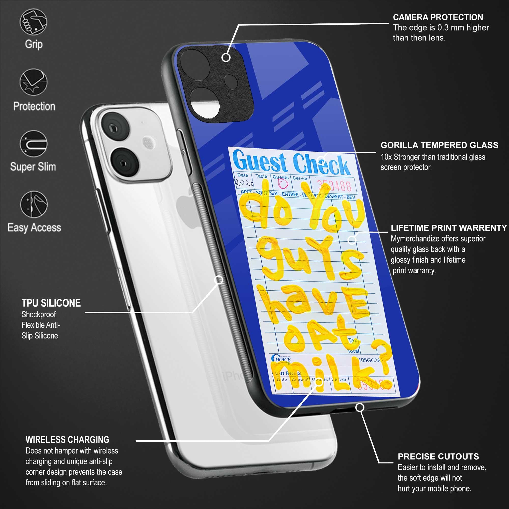 oat milk back phone cover | glass case for realme 9 pro 5g