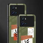 olive brown art back phone cover | glass case for iQOO 9 Pro