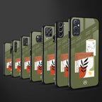 olive brown art back phone cover | glass case for realme 9 pro 5g