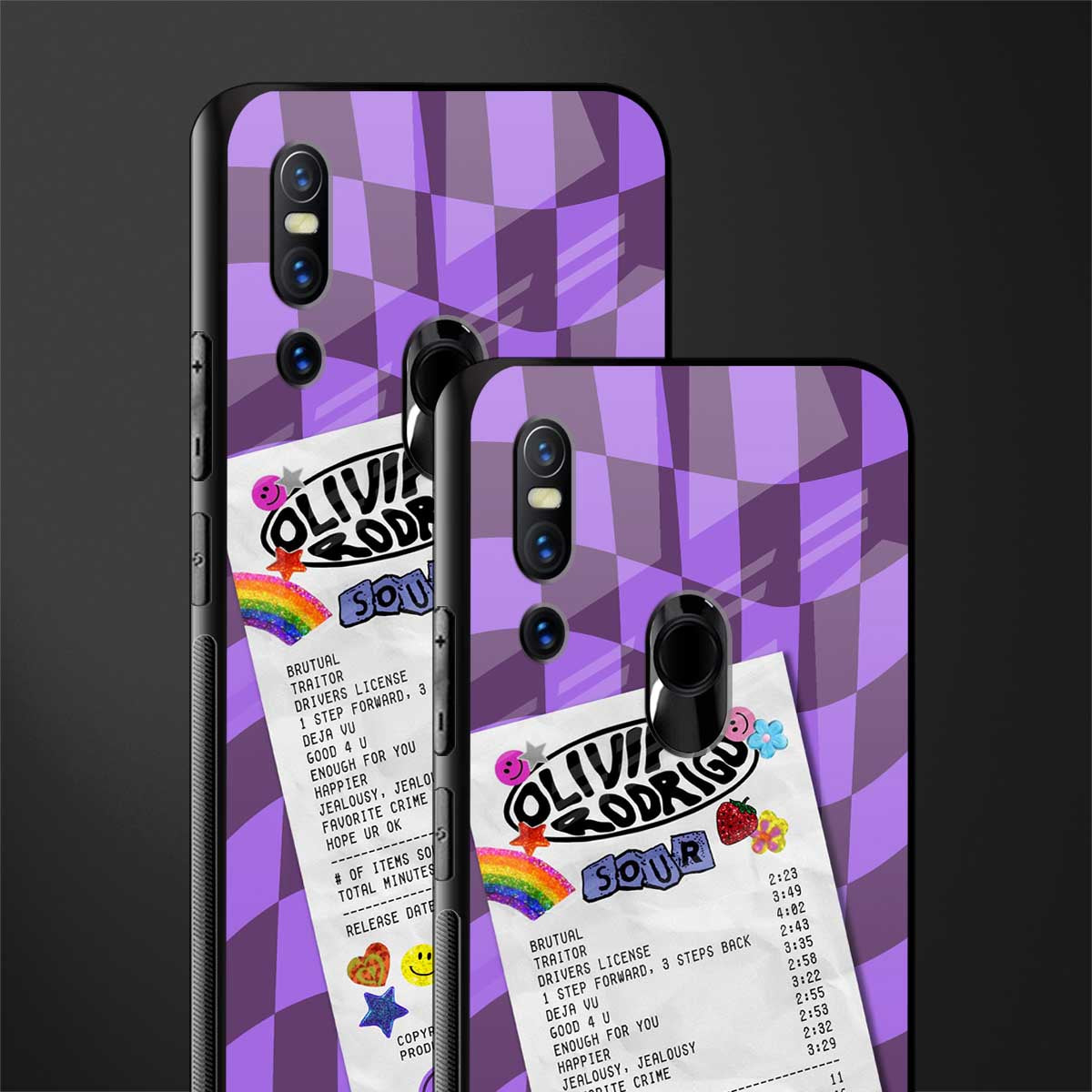 olivia rodrigo glass case for vivo v15 image-2