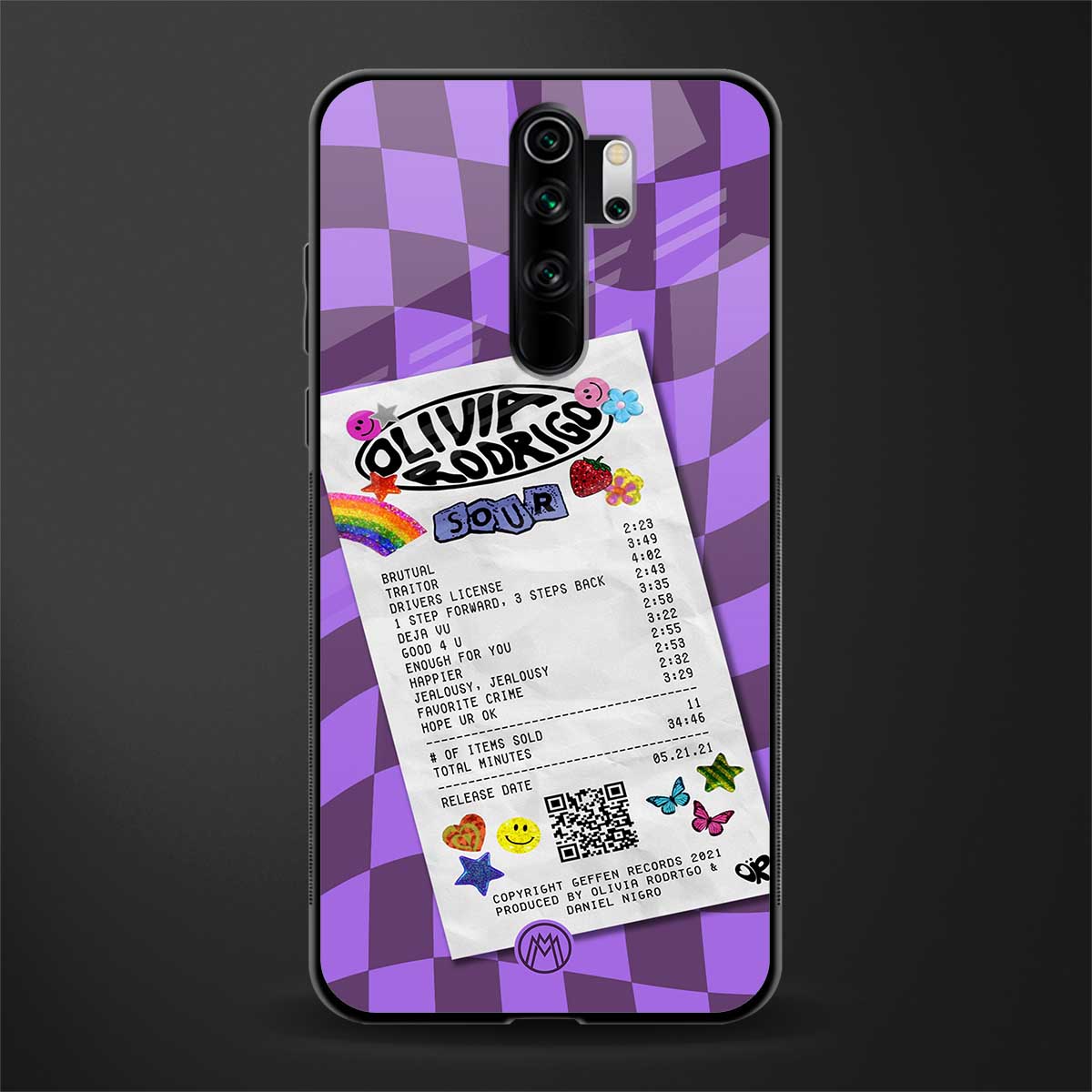 olivia rodrigo glass case for redmi note 8 pro image