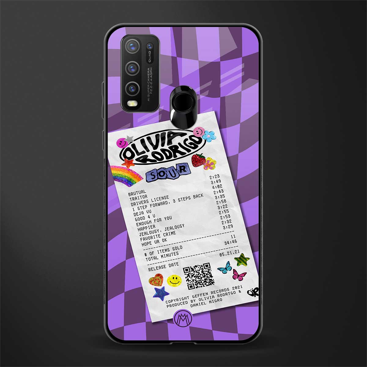 olivia rodrigo glass case for vivo y50 image