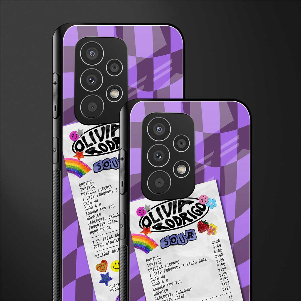 olivia rodrigo back phone cover | glass case for samsung galaxy a73 5g