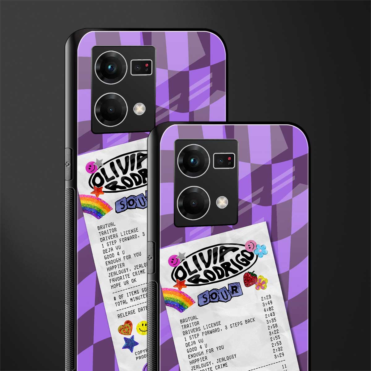 olivia rodrigo back phone cover | glass case for oppo f21 pro 4g