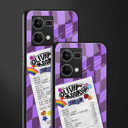 olivia rodrigo back phone cover | glass case for oppo f21 pro 4g