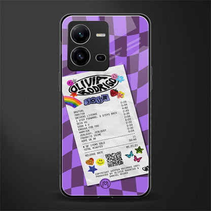 olivia rodrigo back phone cover | glass case for vivo v25-5g