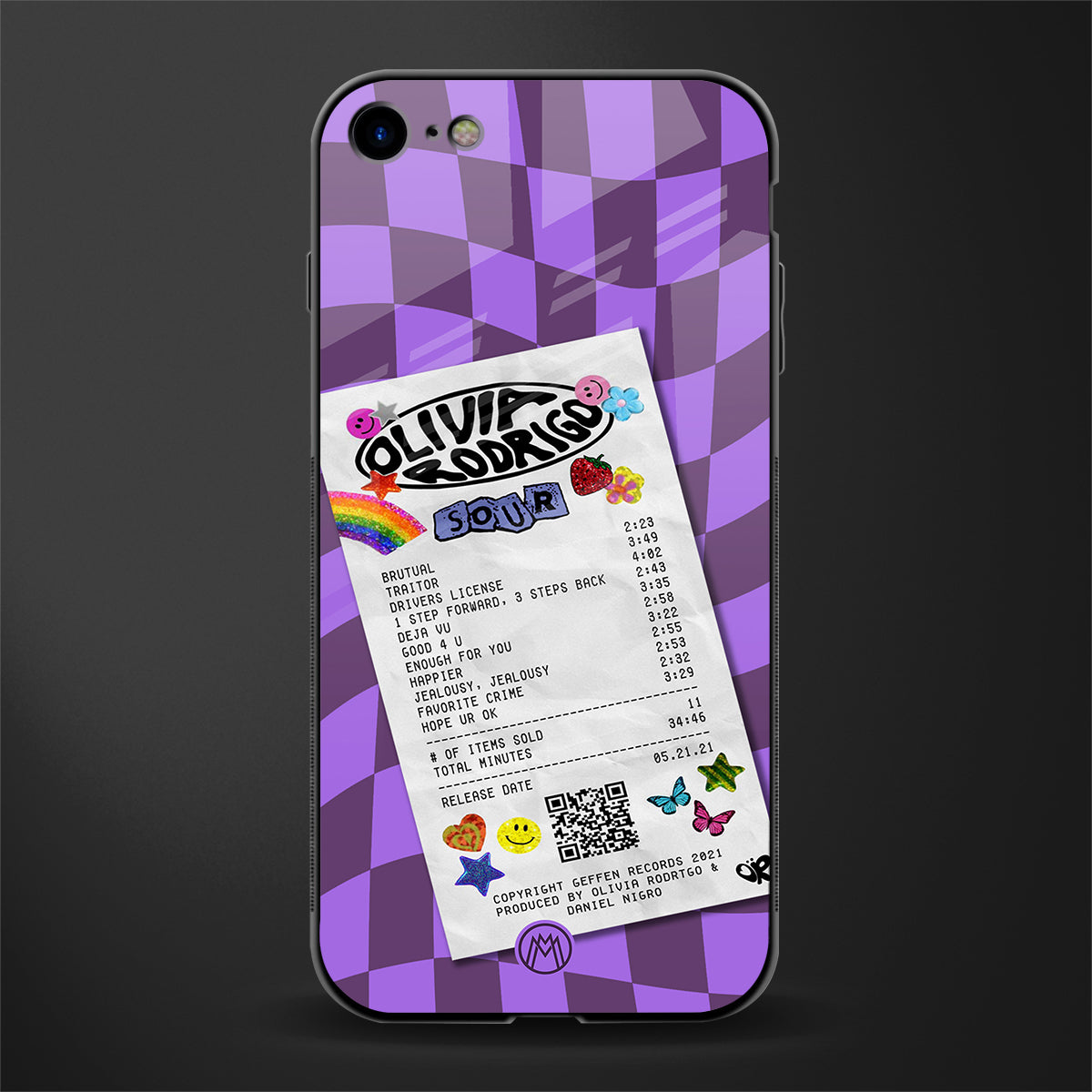 olivia rodrigo glass case for iphone 7 image