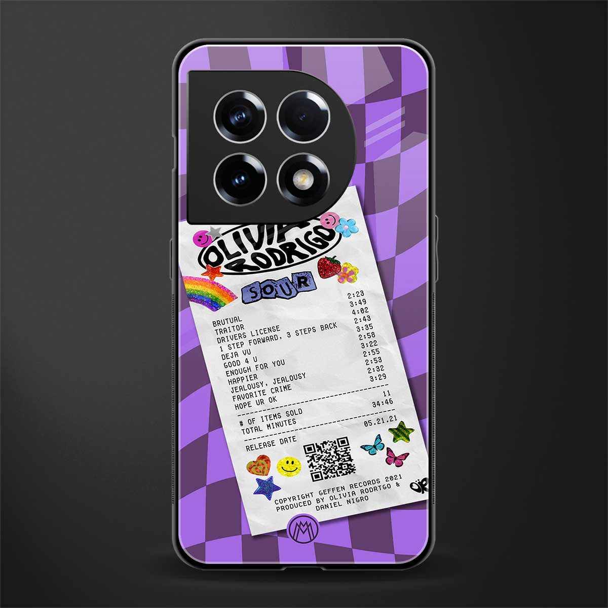 olivia rodrigo back phone cover | glass case for oneplus 11