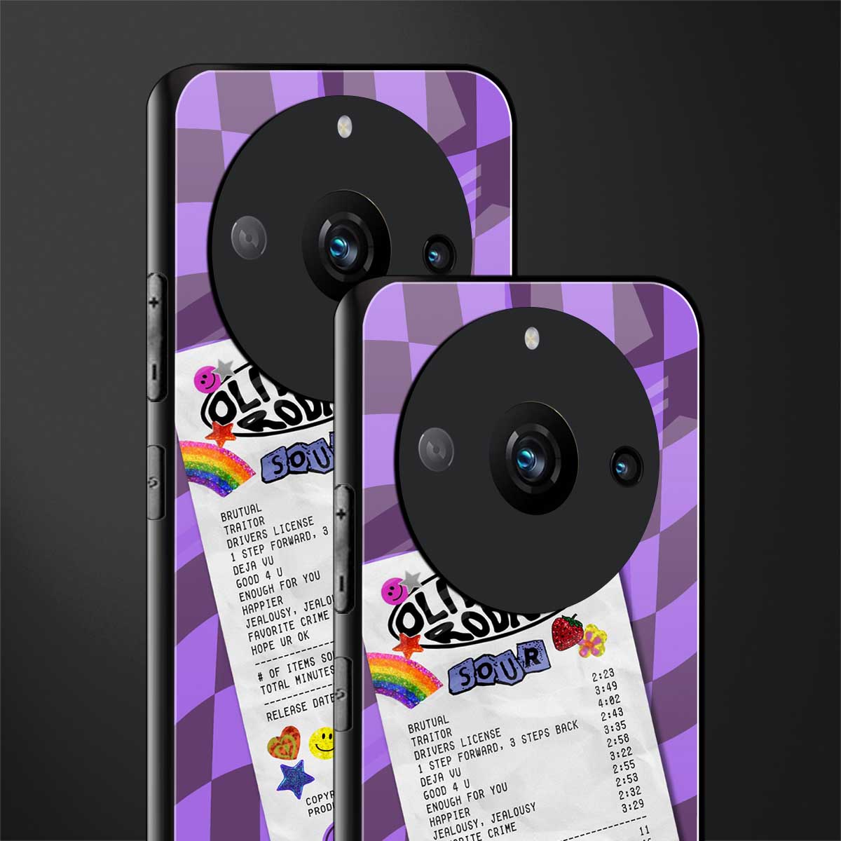 olivia rodrigo back phone cover | glass case for realme 11 pro 5g