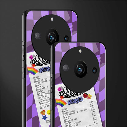 olivia rodrigo back phone cover | glass case for realme 11 pro 5g