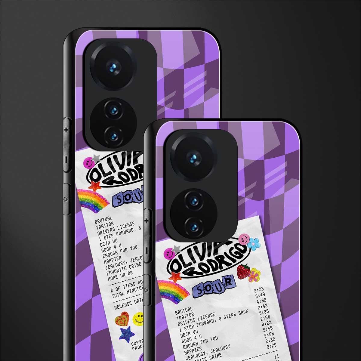 olivia rodrigo back phone cover | glass case for vivo t1 44w 4g