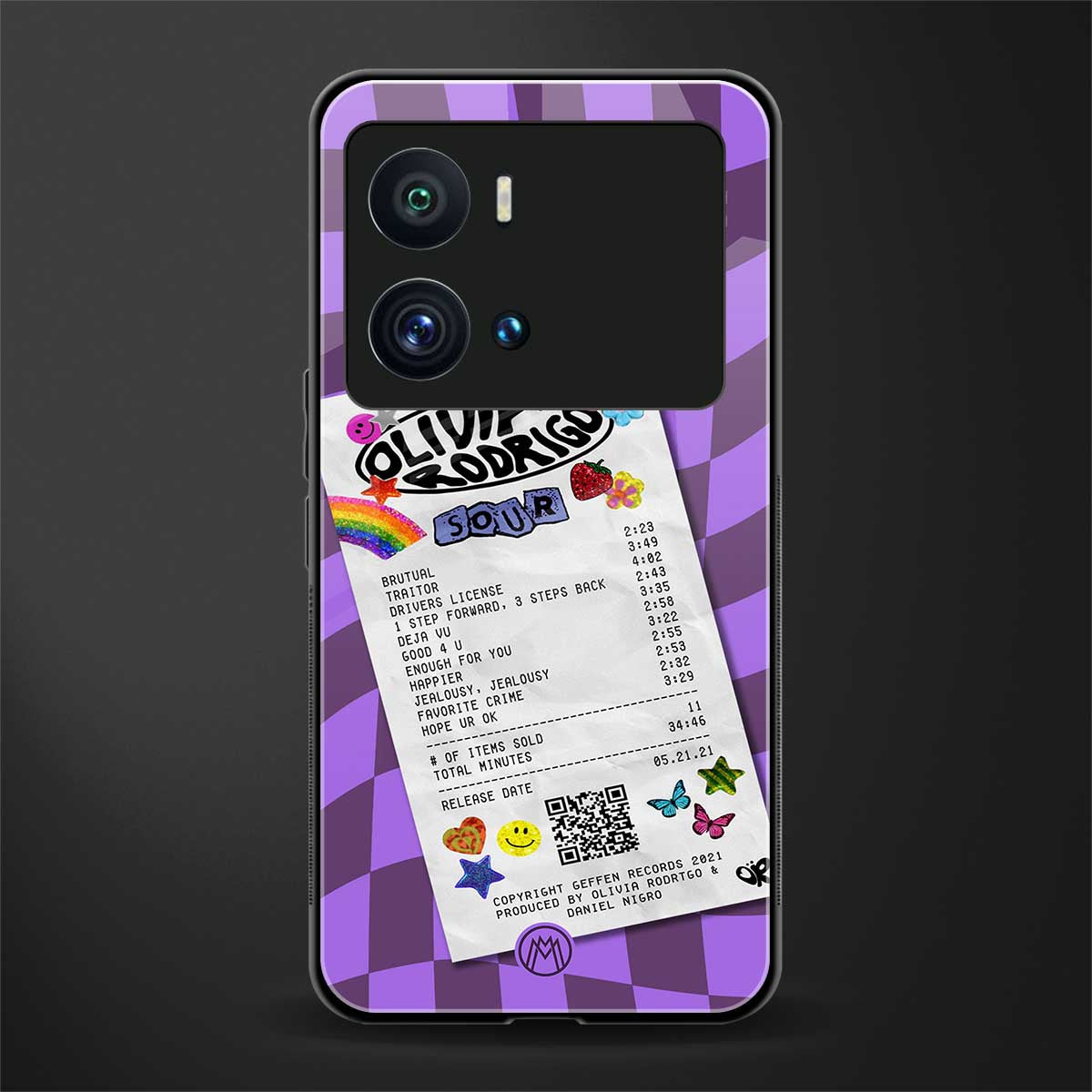 olivia rodrigo back phone cover | glass case for iQOO 9 Pro