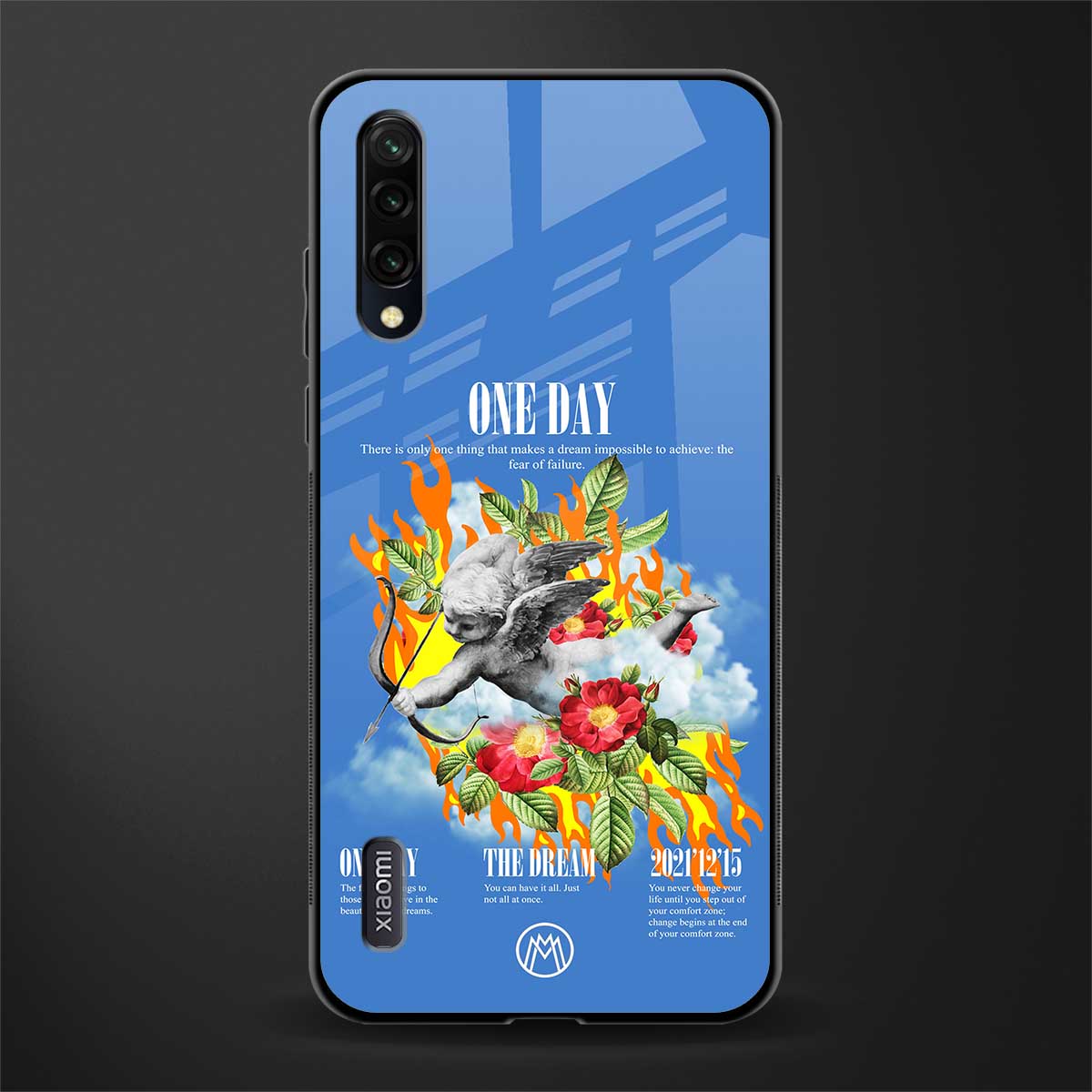 one day glass case for mi a3 redmi a3 image