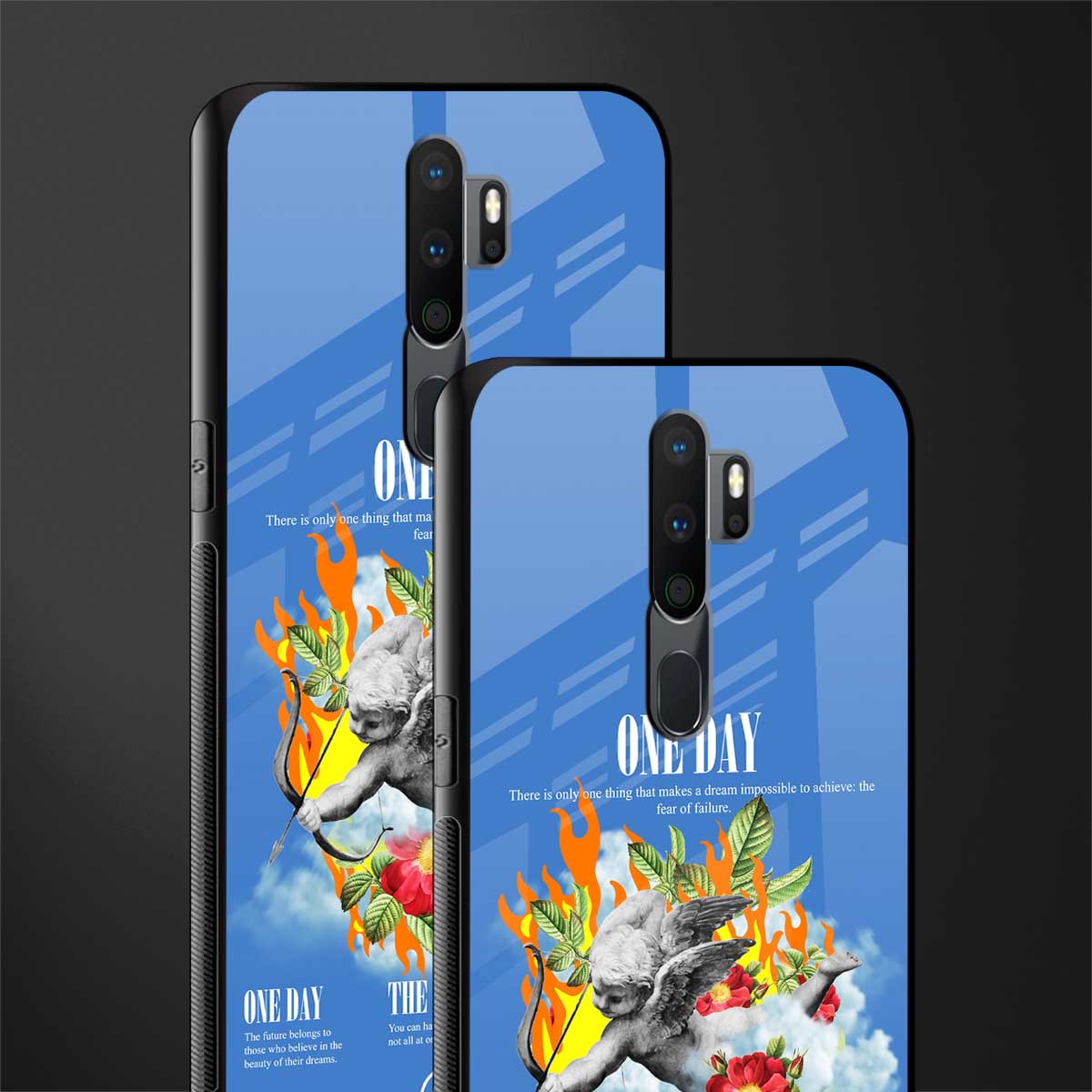 one day glass case for oppo a5 2020 image-2